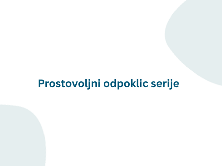 Prostovoljni odpoklic ene serije izdelka NAN COMFORTIS1 v Sloveniji